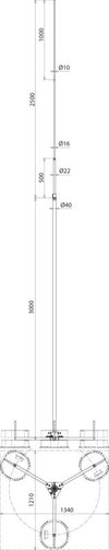 Fangstange D 40/22/16/10mm Al L 5500mm klappbaren Dreibeinstativ St/tZn -SET-