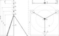 -SET- Tel. Fangstange mit Abstrebung L6,5m Al u. Dreibeinst. R1435mm St/tZn