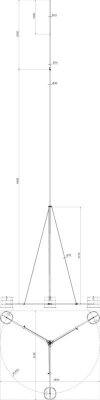 Fangstange D 40/16/10mm Al L 8000mm m. klappbarem Dreibeinstativ St/tZn -SET-