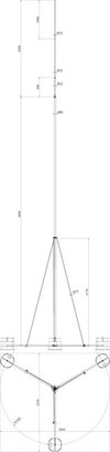 Fangstange D 40/22/16/10mm Al L 8500mm klappbarem Dreibeinstativ St/tZn -SET-