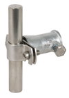 Stangenhalter NIRO f. Rd 16mm m. Befestigungsbuchse ZG D 16mm