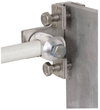 Anschlussklemme NIRO f. Profile 3-18mm m. Befestigungsbolzen Al f. D 16mm