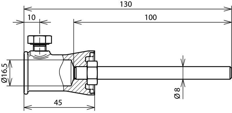 Befestigungs-Adapter D 16mm gerade ZG/NIRO f. DEHNiso – Bild 2 von 2