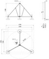 Dreibeinstativ klappbar mit Halbschale fuer Rohre D40/50mm Radius 1330mm NW 10o NIRO