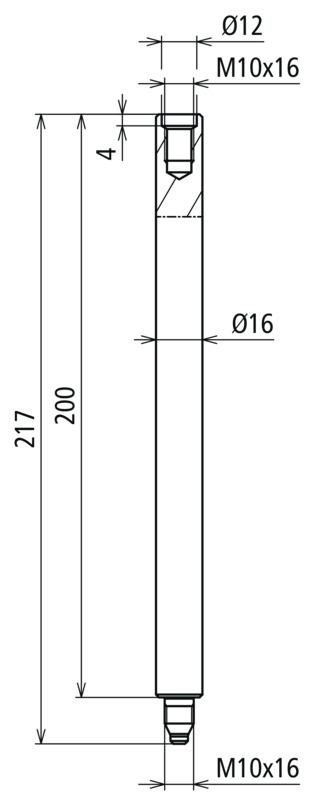 Sockelhalterstangenset 3x 16x200mm NIRO fuer Dreibeinstative – Bild 2 von 2