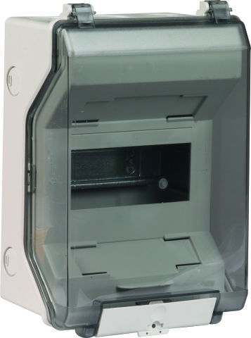 Isolierstoffgehäuse Aufputz IP54 f. Reiheneinbaugeräte 6 Teilungseinheit.