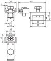 Spannkopf NIRO f. Spannband 25x0,3mm m. Anschlussklemme 2 x 4-25mm²