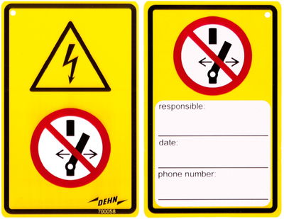 WuH-Schild Achtung Spannung - Schalten verboten