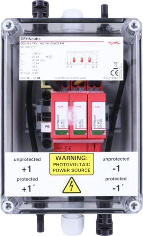 GAK im Gehäuse IP65 für PV-Anlagen 1 MPPT und 1 Strings bis 1100V DC