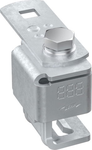 Anschlussklemme mit Klinge St/tZn f. Profile 3-20mm m. Anschlusslasche