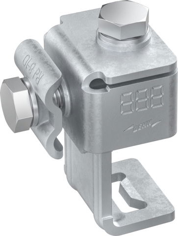 Anschlussklemme mit Klinge St/tZn f. Profile 20-36mm m. Doppelüberleger