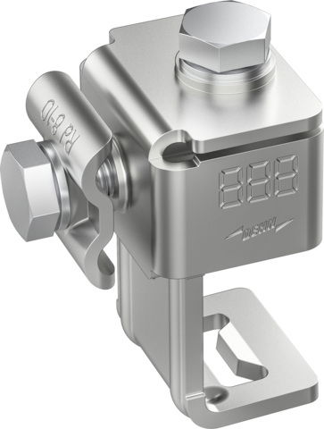 Anschlussklemme mit Klinge NIRO f. Profile 20-36mm m. Doppelüberleger