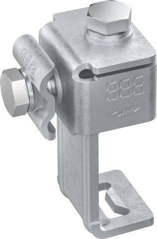 Anschlussklemme mit Klinge St/tZn f. Profile 36-50mm m. Doppelüberleger