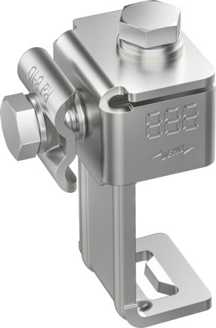 Anschlussklemme mit Klinge NIRO f. Profile 36-50mm m. Doppelüberleger