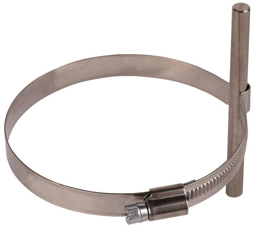 Leitungshalter f. Rd 8mm  NIRO f. Regenfallrohre D 80-100mm