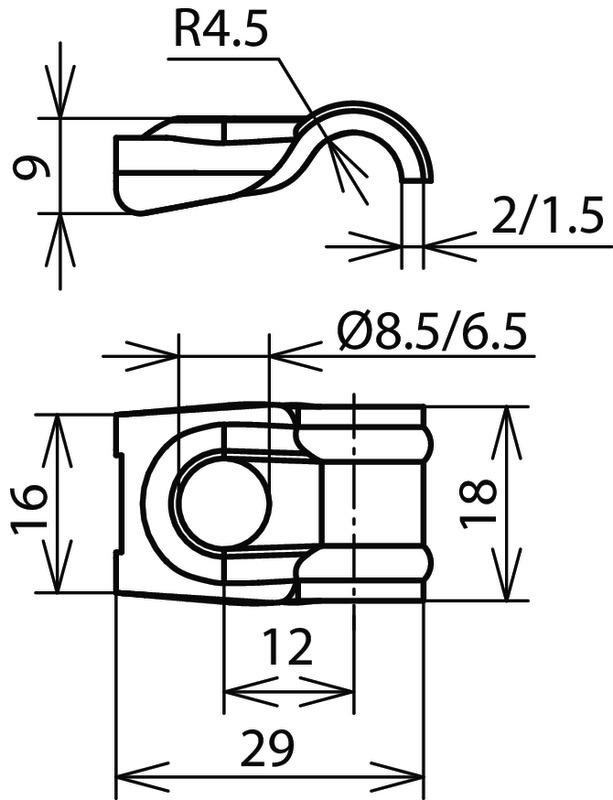 Einschraubenueberleger DEHNQUICK NIRO f. Rd 6-10mm B 8,5mm – Bild 2 von 2