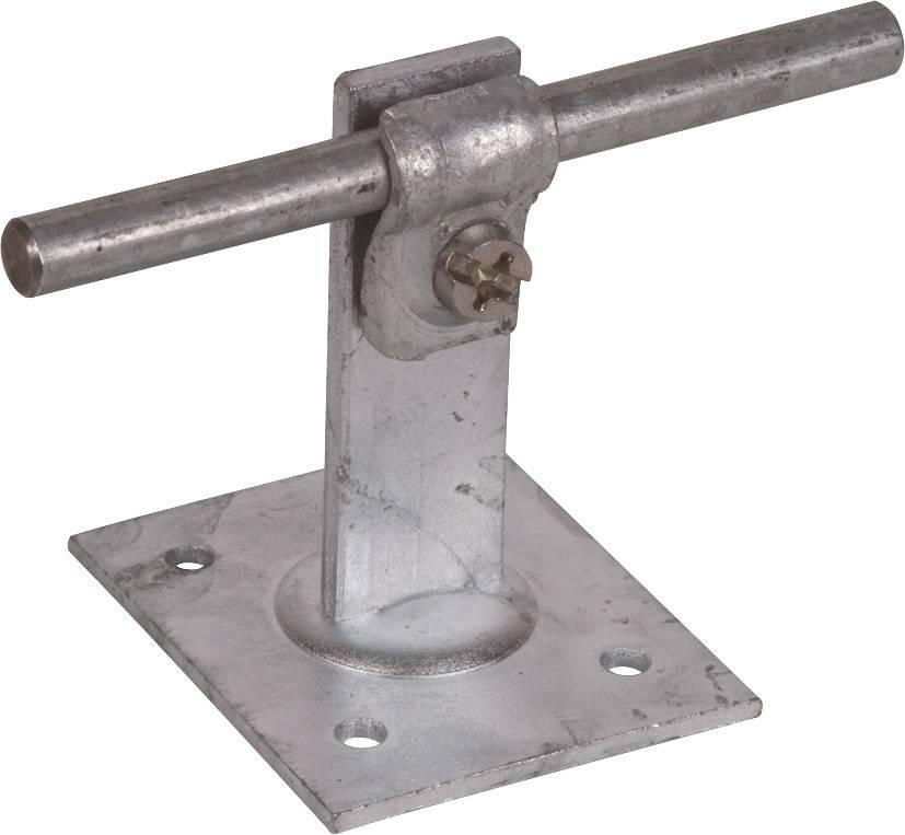 Dachleitungshalter DEHNQUICK St/tZn f. Rd 6-10mm m. Befestigungsplatte 50x60mm
