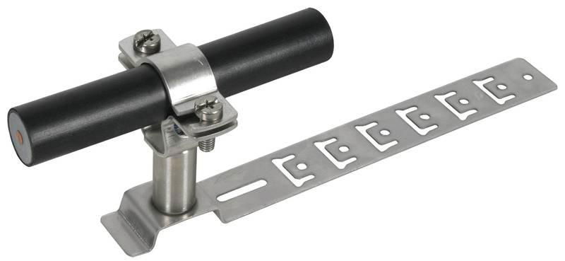 Dachleitungshalter fuer HVI-Leitung D 20-23mm mit Strebe L 205mm NIRO
