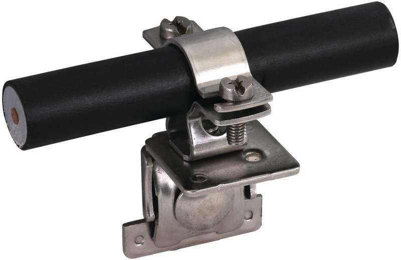 Dachleitungshalter NIRO fuer Metalldaecher mit Stehfalz fuer HVI-Leitung D 20-23mm