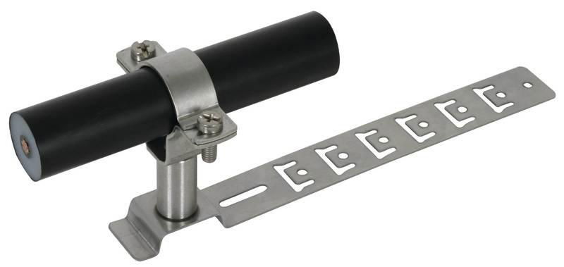 Dachleitungshalter f. HVI-power-Leitung D 27/30mm m. Strebe L 205mm NIRO