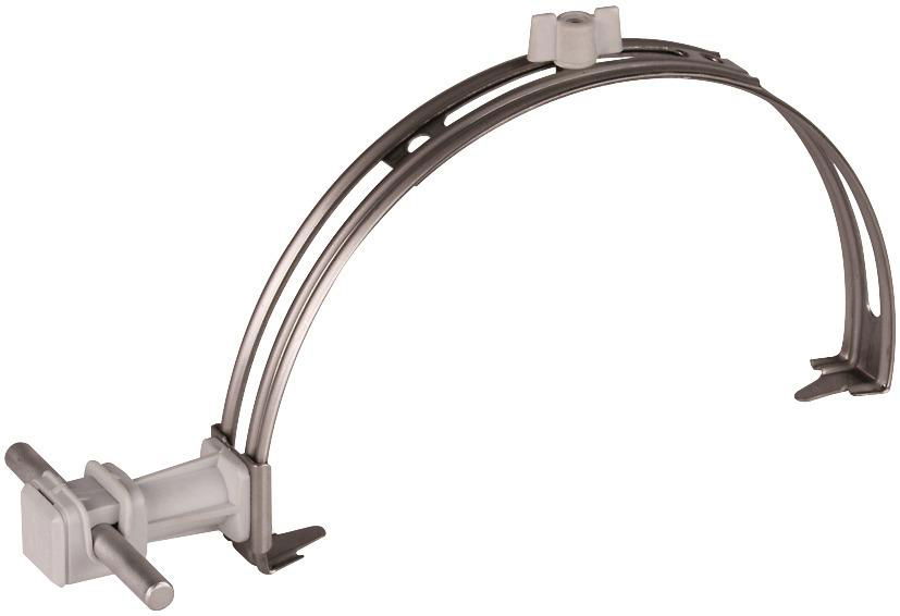 Dachleitungshalter verstellbar NIRO m. DEHNsnap H 36mm K-grau f. Rd 8mm