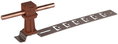 Dachleitungshalter UNIsnap NIRO/K-braun H 36mm Rd 8mm m. gepraegt. Strebe L 205mm