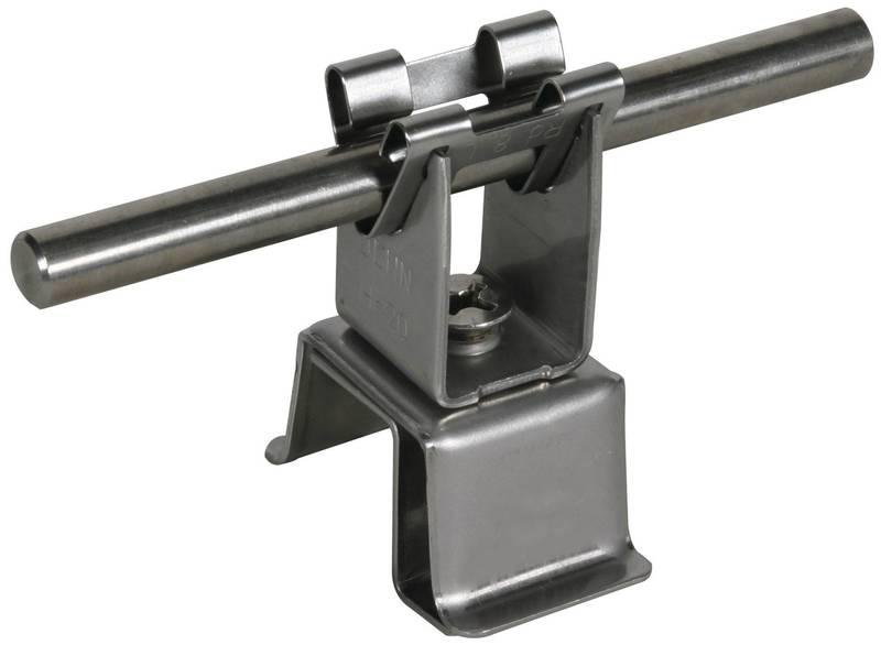 Dachleitungshalt. ZIEGELgrip Niro 4-16 mm mit DEHNgrip H 20mm Niro fuer Rd 8mm