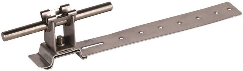 Dachleitungshalter DEHNgrip Al/NIRO H 20mm Rd 8mm m. Strebe L 205mm
