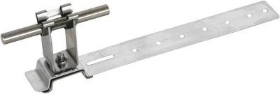 Dachleitungshalter DEHNgrip Al/NIRO H 32mm Rd 8mm m. Strebe L 205mm