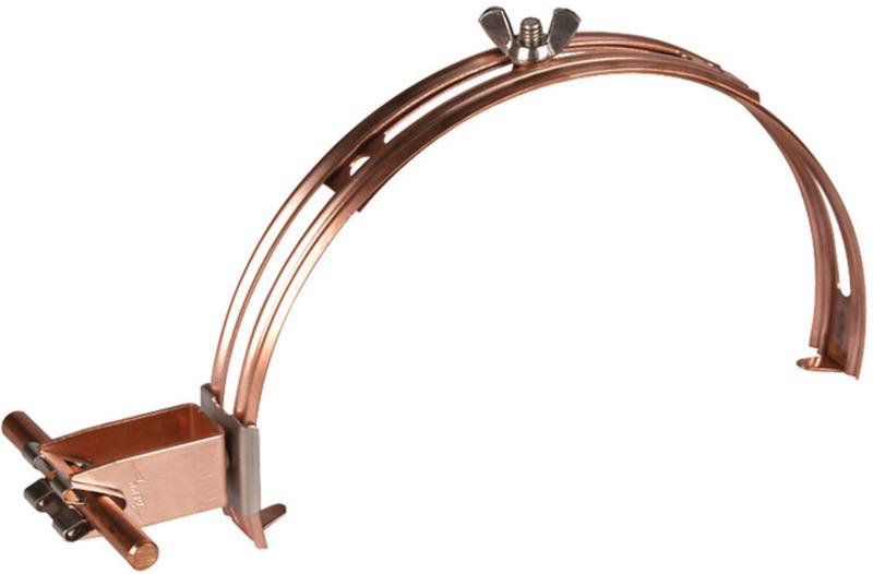 Dachleitungshalter DEHNgrip NIRO/galCu H 32mm f. Rd 8mm verstellbar 180-280mm