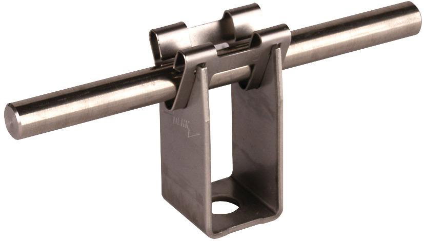 Leitungshalter DEHNgrip NIRO f. Rd 8mm H 32mm m. Befestigungsbohrung 7,8mm