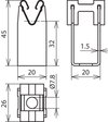 Leitungshalter DEHNgrip Cu f. Rd 8mm H 32mm m. Befestigungsbohrung 7,8mm