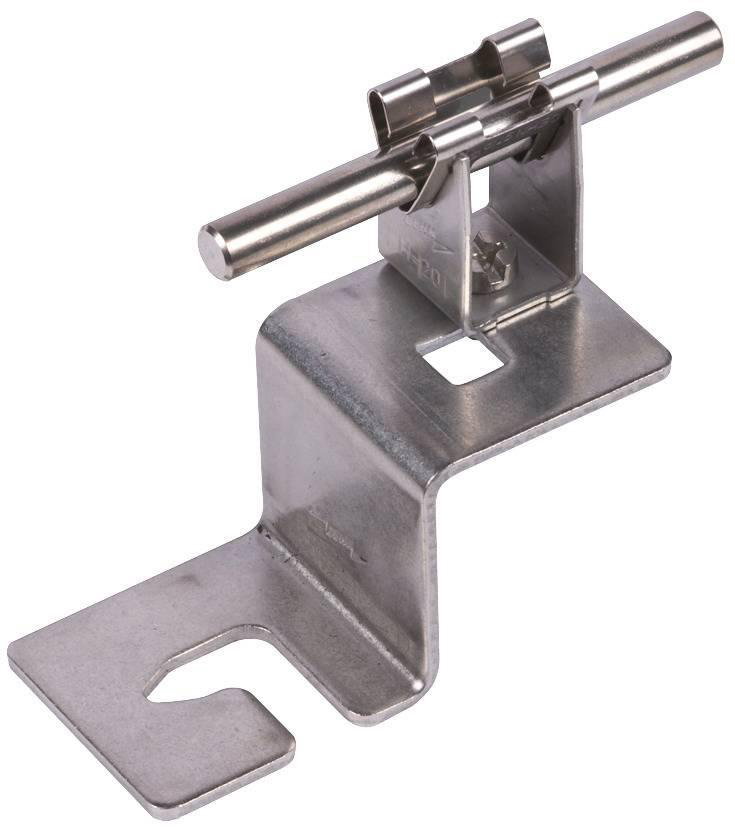 Dachleitungshalter NIRO f. Blechdaecher i. Trapezform m. DEHNgrip f. Rd 8mm