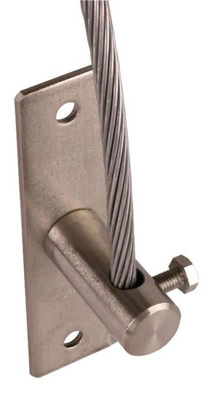 Abspannkloben fuer Rd 8mm  NIRO mit 2 Befestigungsbohrung D 10.5mm