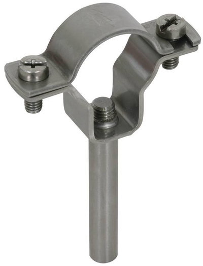 Leitungshalter fuer HVI-power-Leitung D 27-30mm m. Stab D 10mm L 75mm NIRO