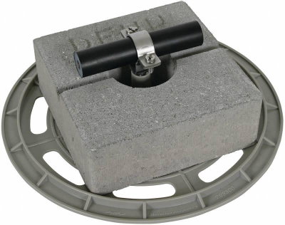 Dachleitungshalter m. Grundplatte u.Be- tonstein f. HVI-power-Leit. 27-30mm-SET-