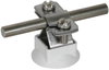 Leitungshalter NIRO f. Rd 8-10mm m. Kunststoffsockel grau