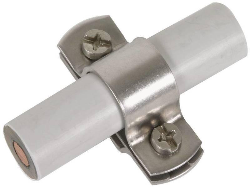 Leitungshalter f. HVI-Leitung D 20mm m. Langloch 16x6,5mm  NIRO