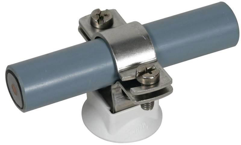 Leitungshalter fuer HVI-/CUI-Leitungen D 20-23mm mit Kunststoffsockel NIRO