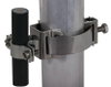 Leitungshalter f. HVI-Leitung NIRO D 20-23mm m. Spannbandbef. D 50-300mm