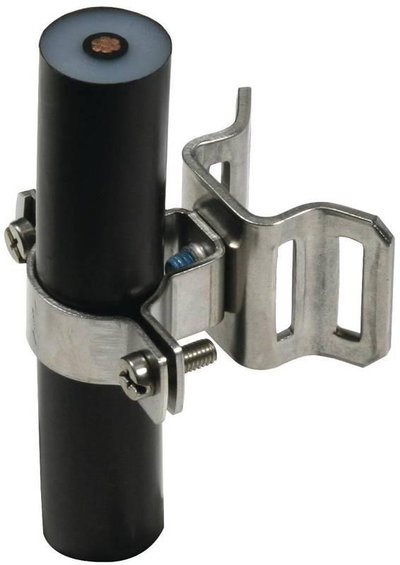 Leitungshalter f. HVI-Leitung D 27- 30mm f. Spannbandbef. 25x0,3mm NIRO