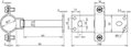 HVI-Ex W85 holder f. Leitung D 27mm AS 85mm m. Befestigungsplatte NIRO