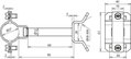 HVI-Ex P85 holder NIRO f. Leitung D 27mm AS 85mm m. Bef.-Buegel f. Rohre 50-300mm