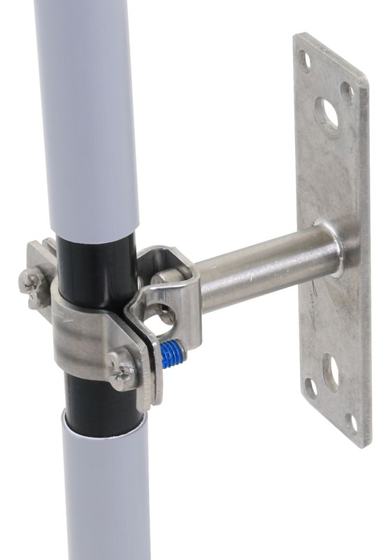 HVI-L+ Ex W55 holder f. Leitung D 18mm AS 55mm m. Befestigungsplatte NIRO