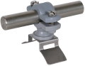 Stangenhalter a. PA f. Rd 16mm m. Be- festigungsteil NIRO f. Spannb. 14x0,3mm