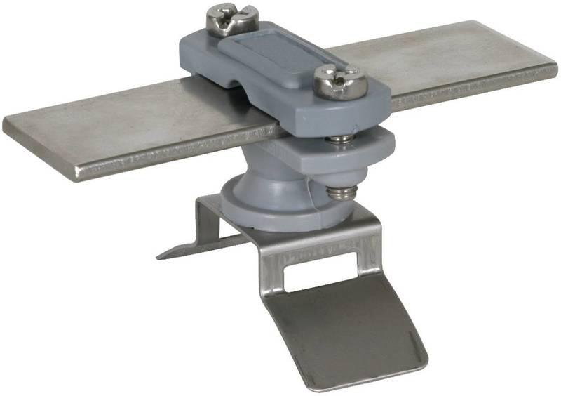 Halter a. PA f. Fl 30mm Rd 6-11mm m. Be- festigungsteil NIRO f. Spannb. 14x0,3mm
