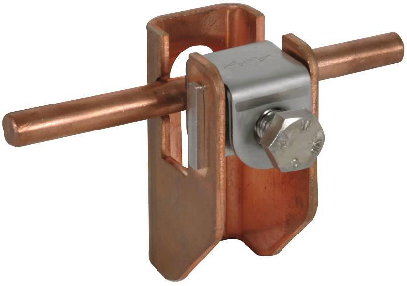Flachband-Rundleitungshalter Cu f. Fl...11mm Rd 6.10mm Wandabstand 11mm