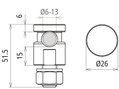 KS-Verbinder CU M12 200kA fuer 4-16mm*2 oder 16-108mm*2