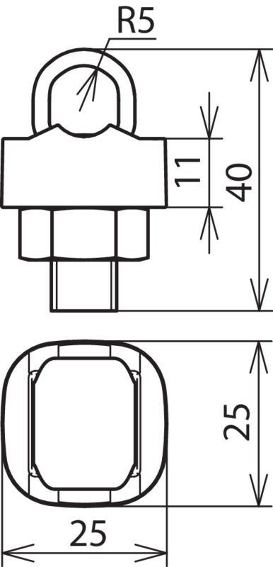 KS-Verbinder St/tZn-ZG f. Rd 7-10mm einteilig – Bild 2 von 2