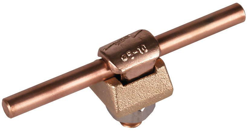 KS-Verbinder Cu-RG f. Rd 6-10mm einteilig m. Federring